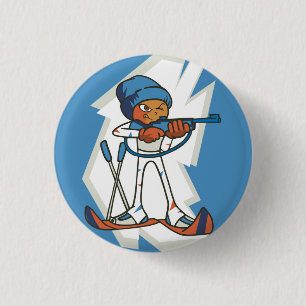 Wintersportbiathlon Flair Button