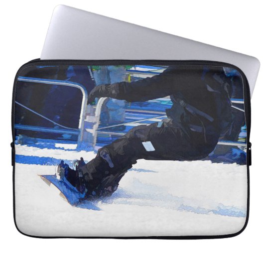 Wintersportgeschenk für Snowboarder Laptopschutzhülle (Vorderseite)