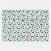 Wintersporthockey Spieler Equipment Muster Geschenkpapier Set (Vorderseite 3)