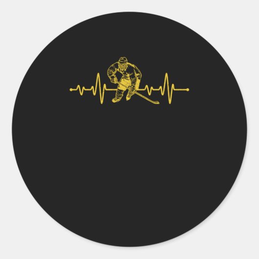 Wintersportler Fan-Eishockey Runder Aufkleber (Vorderseite)