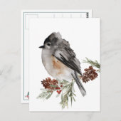 Wintersportler mit roten Bereren auf der Oberfläch Postkarte (Vorne/Hinten)