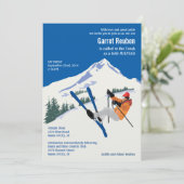 Wintersportort Bar Mitzvah Einladung (Stehend Vorderseite)