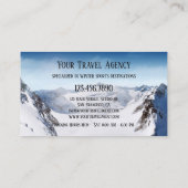 Wintersportreisekarte Visitenkarte (Rückseite)