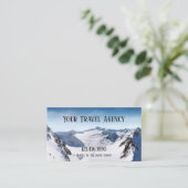 Wintersportreisekarte Visitenkarte (Stehend Vorderseite)