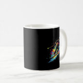 Wintersports Alpine Paint Splash Skier Snow Ski Bo Kaffeetasse (VorderseiteRechts)