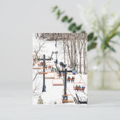 Wintersportski Postkarte (Stehend Vorderseite)