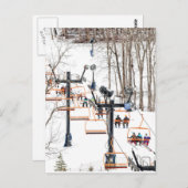 Wintersportski Postkarte (Vorne/Hinten)