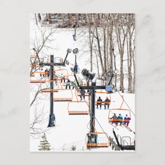 Wintersportski Postkarte (Vorderseite)