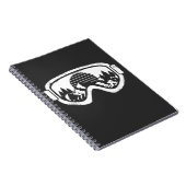 Wintersportski Schneebrett Landschaftsgogge Notizblock (Rechte Seite)