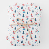 Wintersportski Snowboarden Muster Geschenkpapier Set (Beispiel)