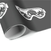 Wintersportskigebiet Schneebrett Landschaftsgogge Geschenkpapier (Rolleneckpunkt)