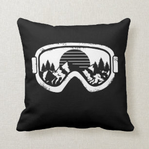 Wintersportskigebiet Schneebrett Landschaftsgogge Kissen