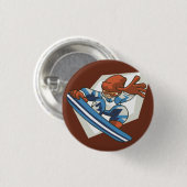 Wintersportsnowboarder Flair Button (Vorne & Hinten)