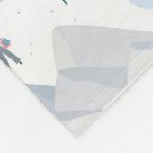 Wintersporturlaub Fun Muster Fleecedecke (Ecke)