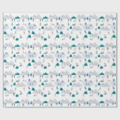 Wintersporturlaub Fun Muster Geschenkpapier (Flach)