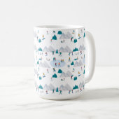 Wintersporturlaub Fun Muster Kaffeetasse (VorderseiteRechts)