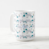 Wintersporturlaub Fun Muster Kaffeetasse (Vorderseite Links)