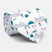 Wintersporturlaub Fun Muster Krawatte (Gerollt)