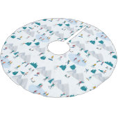 Wintersporturlaub Fun Muster Polyester Weihnachtsbaumdecke (Schrägansicht)