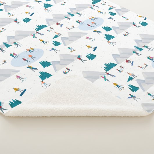 Wintersporturlaub Fun Muster Sherpadecke (3/4)