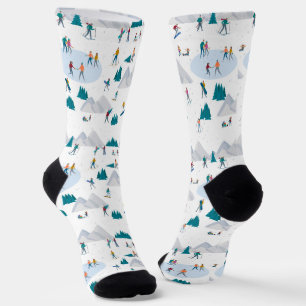 Wintersporturlaub Fun Muster Socken