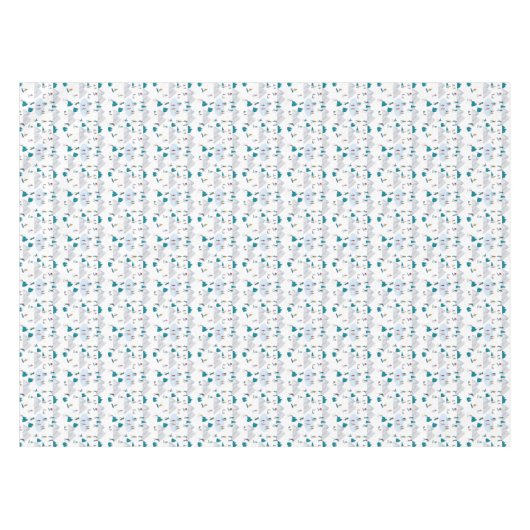 Wintersporturlaub Fun Muster Tischdecke (Vorderseite (Horizontal))