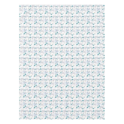 Wintersporturlaub Fun Muster Tischdecke (Vorderseite)