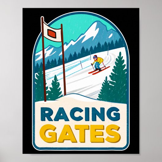 Wintersportwettkampf Racing Gates Enth Poster (Vorne)