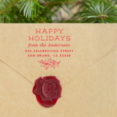 Wintersprig - Feiertag Name & Rücksendeadresse Permastempel