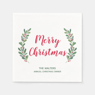 Wintersprigs-Weihnachtscocktail-Serviette Serviette