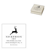 Winterspringen Rentier-Rücksendeadresse Gummistempel (Stempel)