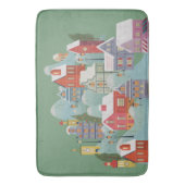 Winterstadt Weihnachten Badematte (Vorderseite Vertikal)