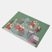 Winterstadt Weihnachten Fußmatte (Schrägansicht)