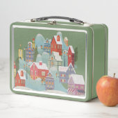 Winterstadt Weihnachten Metall Brotdose (Beispiel)