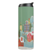 Winterstadt Weihnachten Thermosbecher (Nach links gedreht)