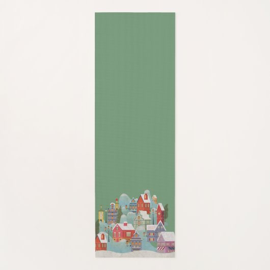 Winterstadt Weihnachten Yogamatte (Vorderseite)