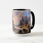 Winterstadtbild mit Frost River Classic Art Tasse (VorderseiteRechts)