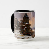 Winterstadtbild mit Frost River Classic Art Tasse (Vorderseite Links)