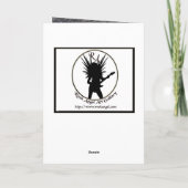 Winterstagekarte Feiertagskarte (Rückseite)