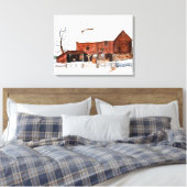 Winterstall-Malerleinwand Print Leinwanddruck (Insitu (Schlafzimmer))