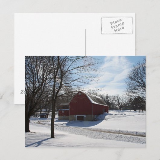 Winterstall Postkarte (Vorne/Hinten)