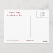 Winterstall Postkarte (Rückseite)