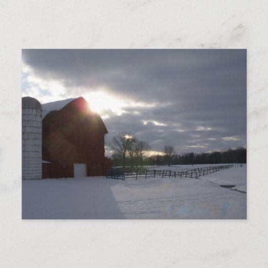 Winterstall Postkarte (Vorderseite)