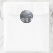 Winterstall Runder Aufkleber (Tasche)