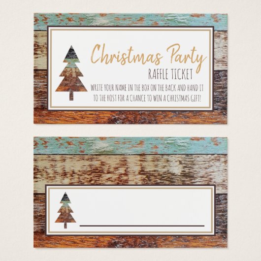 Winterstall, Weihnachts-Raffle-Ticket (Vorne & Hinten)