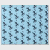 Winterstars Schneeflocken Weihnachtsfest Geschenkpapier (Flach)