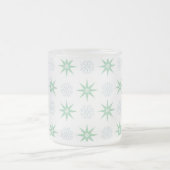 Winterstars und Schneeflocken-Muster Mattglastasse (Mittel)