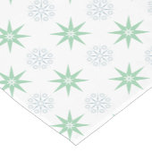 Winterstars und Schneeflocken Weiß Kurzer Tischläufer (Ecke)