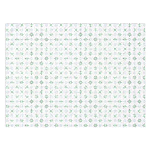 Winterstars und Schneeflocken Weiß Tischdecke (Vorderseite (Horizontal))