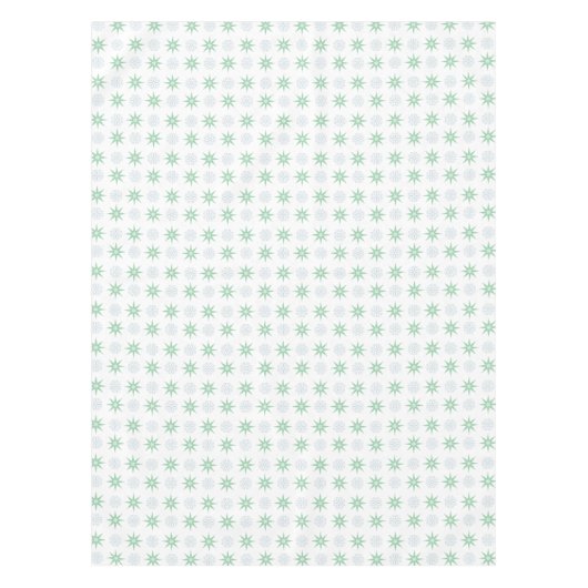 Winterstars und Schneeflocken Weiß Tischdecke (Vorderseite)